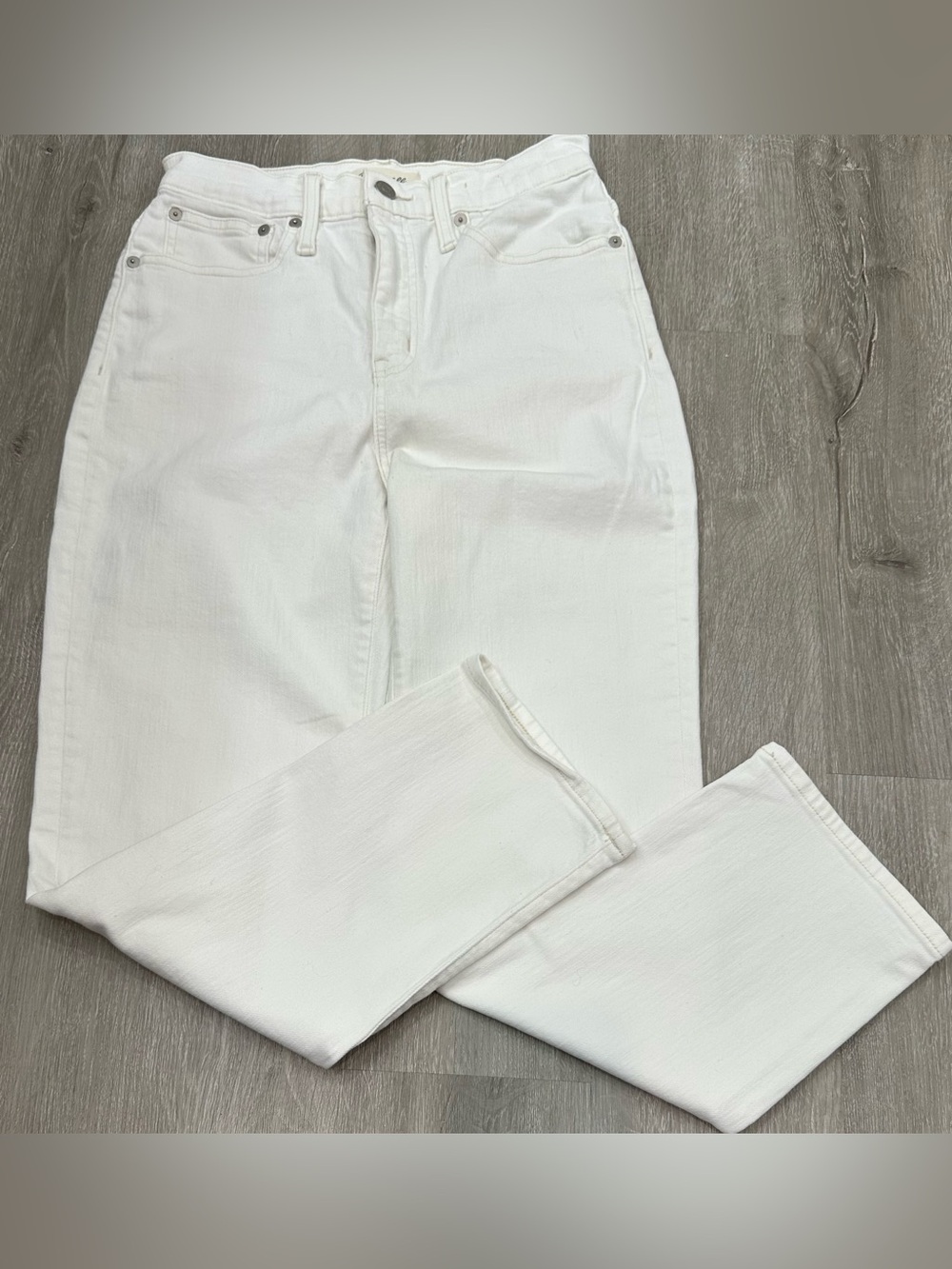 Madewell 26 Classic White Straight-Leg Jeans Womens